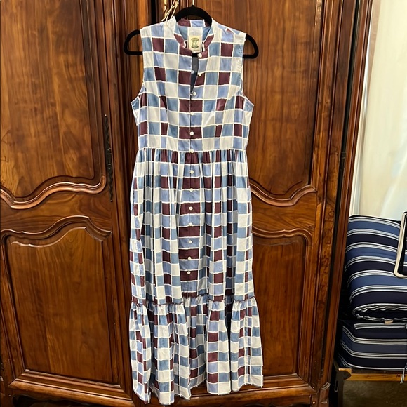 Daydress Tove Dress in Blue Zellige - Picture 3 of 9